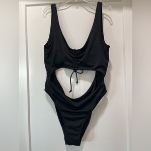 Victoria Secret Pink Black XL one piece swimsuit